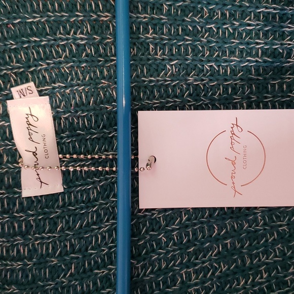 Cozy Dark Teal Duster Cardigan. NWT. Pockets!  Marled. - Picture 11 of 12